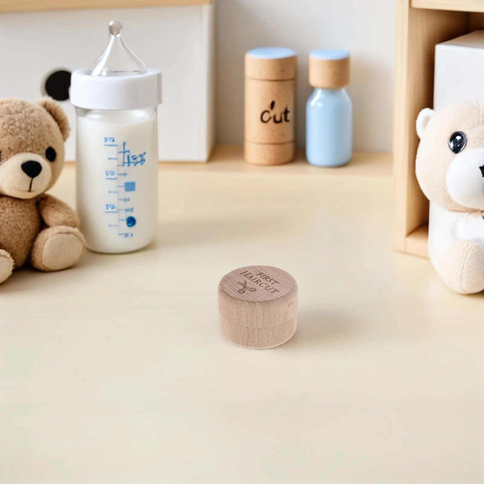 Wooden Baby Keepsake Box Organizer Lid First Haircut Tooth Storage Memorial Shower Gift Teeth