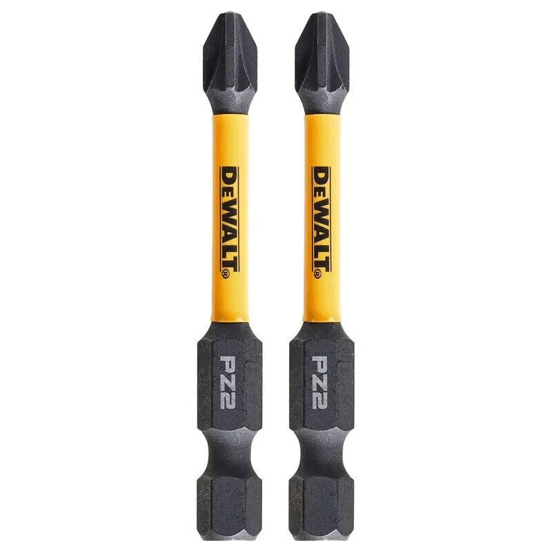 DEWALT PZ2 57MM 5-Piece Impact Screwdriver Bit Shockproof Tool Steel High Hardness Durable Power Tool Accessories