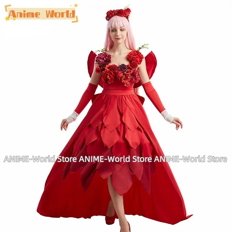 

Ryuu to Sobakasu no Hime Belle Красное платье Косплей Костюм Хэллоуин Костюм Рождественская карнавальная вечеринка