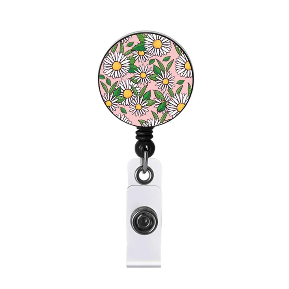 Saco de cartão com fecho de correr com pescoço flor impressão colhedor para adolescentes luva do cartão de identificação caso do crachá do cartão de crédito do banco titular do crachá da bolsa da moeda