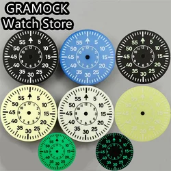 GRAMOCK 29mm Full Green Luminous Pilot dial Creamy Blue Black NH35 NH36NH38NH34 ETA2824 2836 PT5000 Miyota DG Series Movement