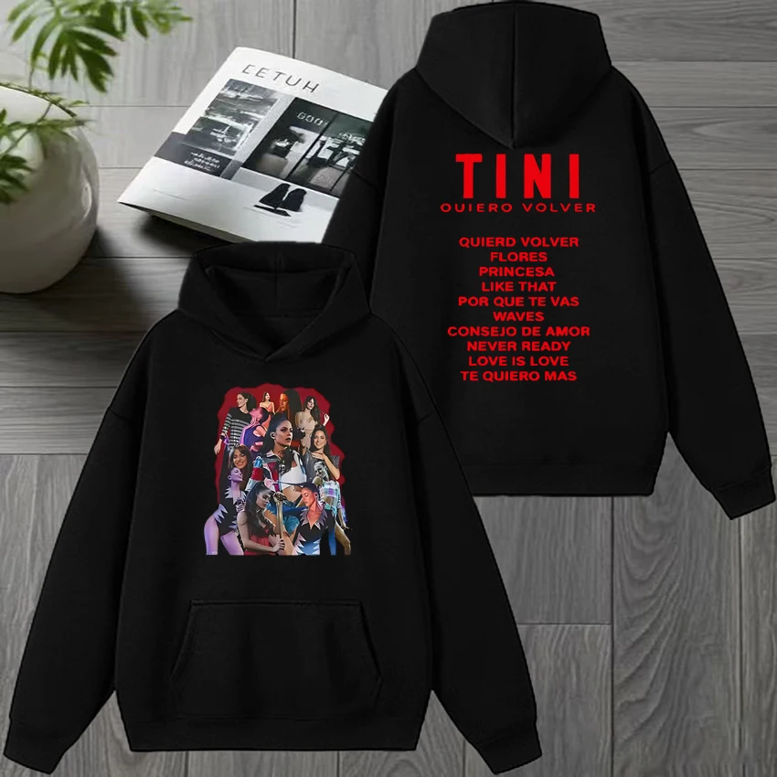 

Hot Singer Tini Stoessel Album Tour 2025 Graphics Hoodie Autumn Winter Men women fashion Y2k pullovers Unisex Fleece Sweatshirt
