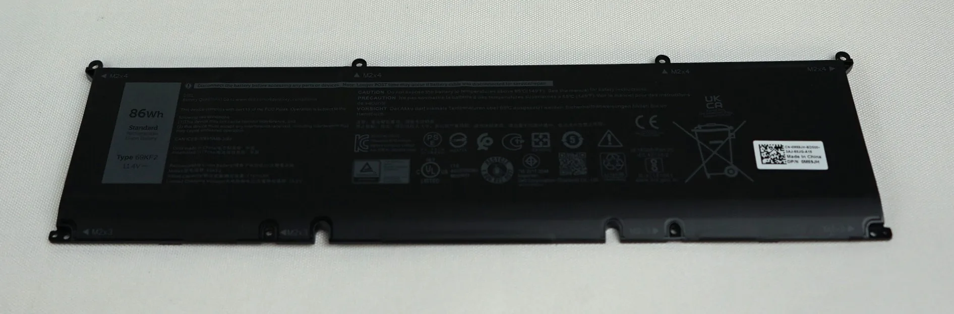 

Dell M59JH 86 Watt-Hour 6 Cell Lithium-Ion Laptop Battery for Precision 5550, XPS 15 9500 P91F - Black - 114 - Used-Like New