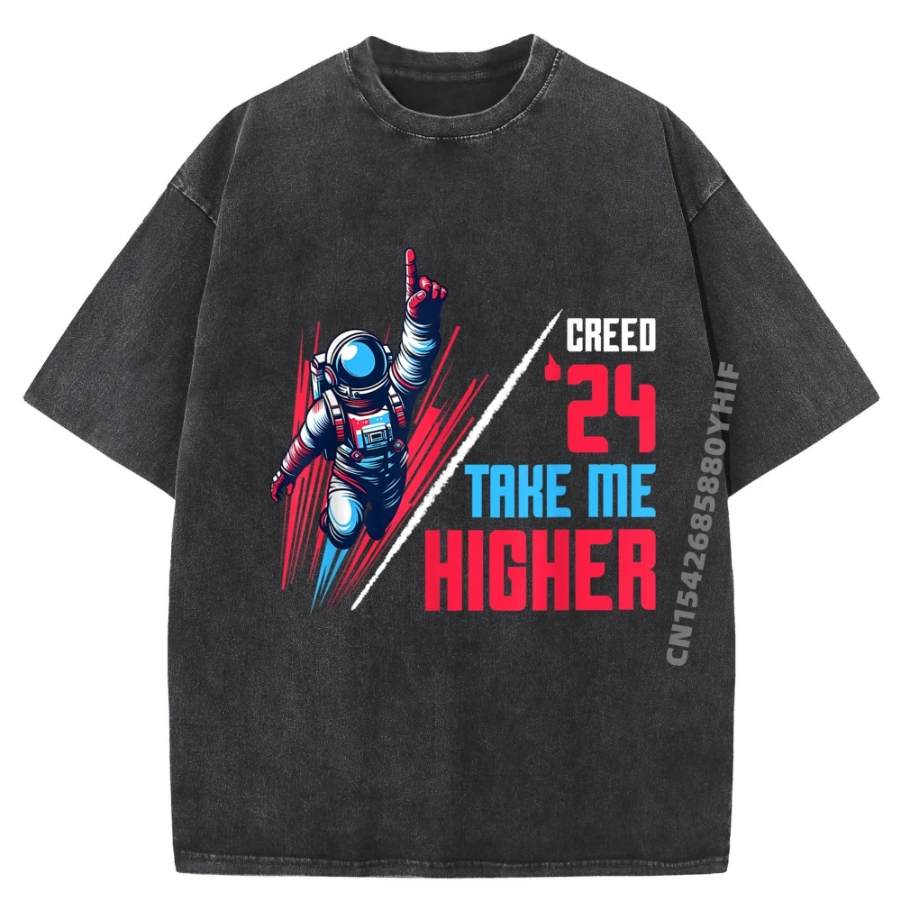 

Funny Political Creed 24 Take Me Higher Motivational Saying Mens Shirts Graphic Tee Anime Washed Tshirt For Men Luxury