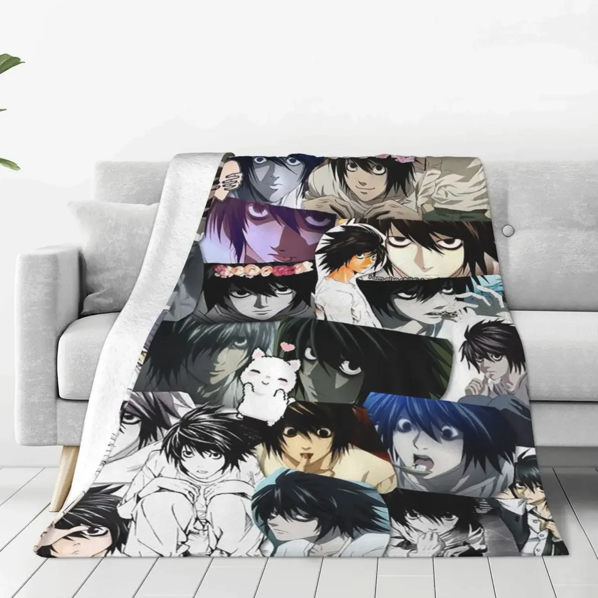 

Death Note Baby Blanket Plaid Anime Sofa Cover Spring Autumn Breathable Warm Throw Blanket for Bedding Office Quilt