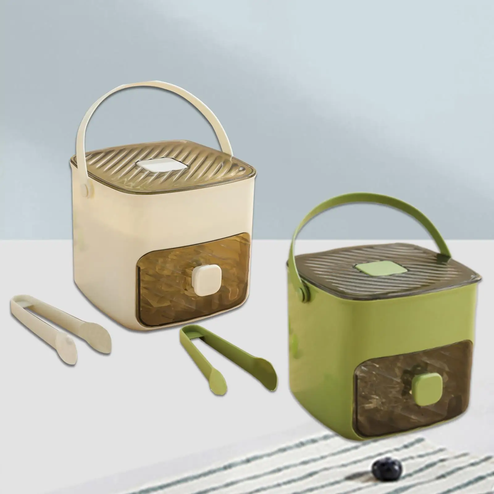 Bandeja de cubitos de hielo con asa, herramienta de cocina multiusos reutilizable, caja para hacer hielo para el hogar, Hotel, fiesta, cafetería, tienda, restaurante