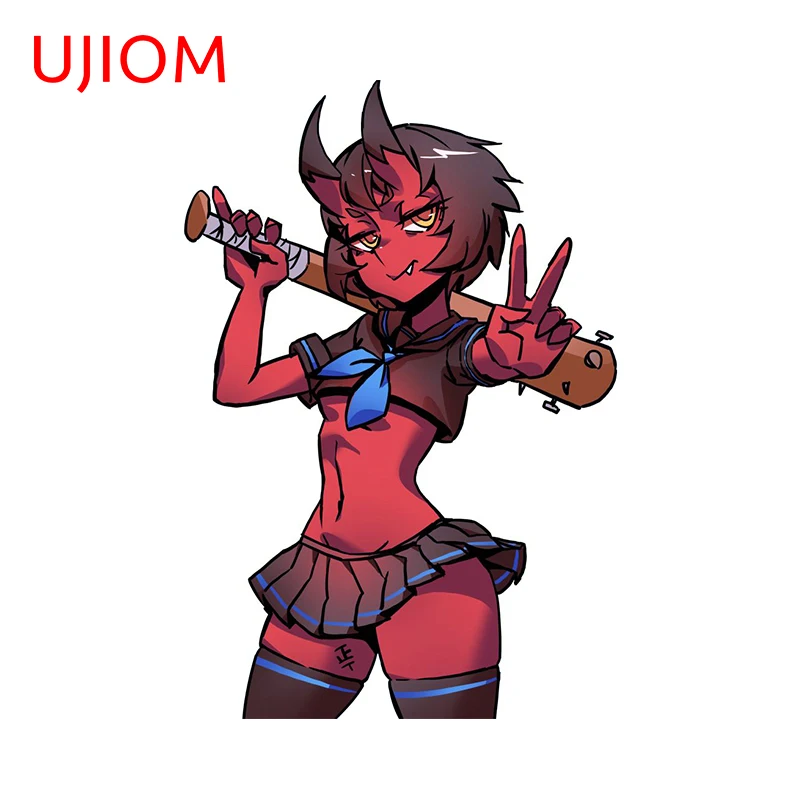 UJIOM Succubus Seductive Wall Sticker Trendy Personality Creative Anime Figure Graphics Decal Edgy Kitchen Cupboard Decoration