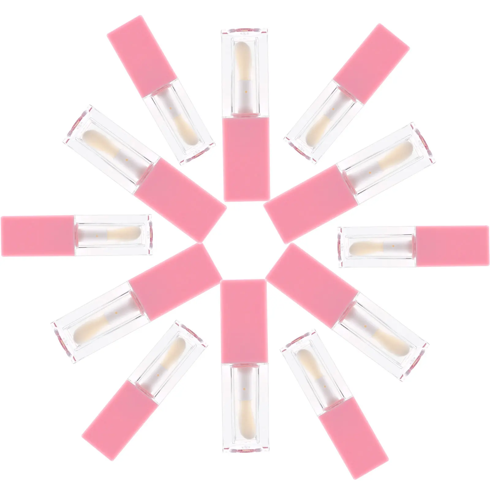 12Pcs 빈 립글로스 튜브 여성용 플라스틱 리필 용기 소녀용 5ml 휴대용 경량 빈 립글로스 튜브