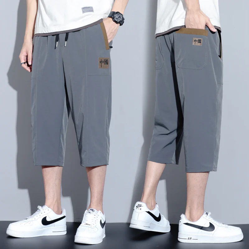 Summer Outdoor Badminton Training Sweat Absorbing Quick Drying Seven Point Shorts Fashion Trend Loose Breathable Shorts