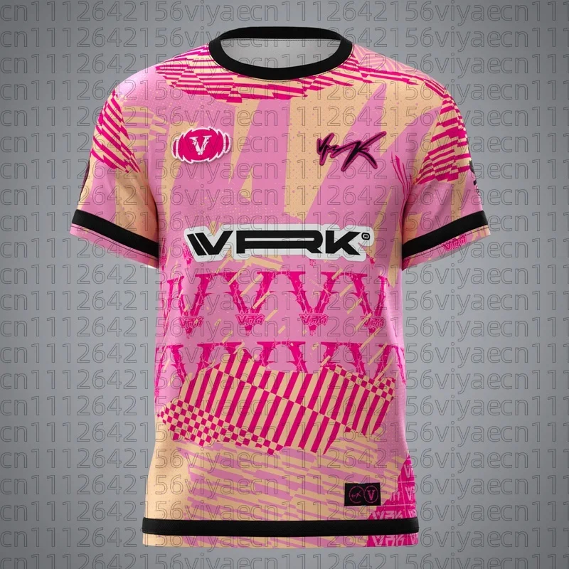 

2026 Unisex Retro VRK All Over Print Jersey T-Shirt Breathable Mesh Short Sleeve Streetwear Casual E-Sports Tee Family Kids Tees