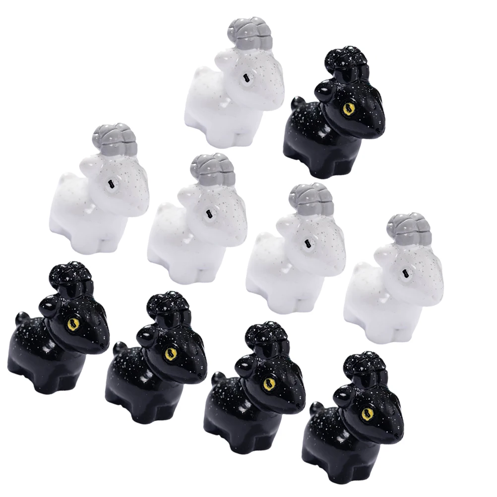 

12pcs Micro Landscape Resin Goat Figurines Cute Mini Decorative Ornaments for Home Office Garden Bonsai DIY Decoration Sheep