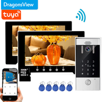 Dragonsview 1080p Video Door Phone Wifi Smart Home Intercom  7 inch Touch Screen Monitor Password RFID Doorbell  Camera  Motion