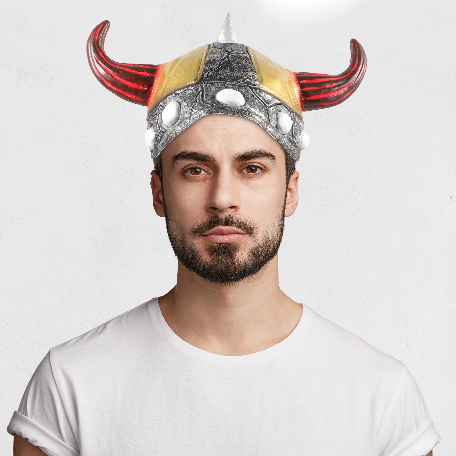 

Latex Ox Horn Hat Lightweight Viking Hat Party Costume Photo Prop Role Playing Halloween Show Halloween Show Prop