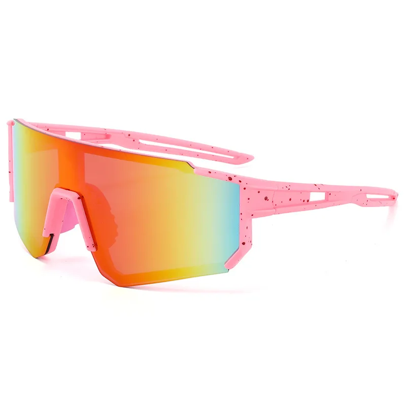 AliExpress Hindfield 1 Pair of Large-Frame Trendy Cycling Sunglasses, Suitable for Both Men and Women, Ideal for Cycling, Fishing, and Running.