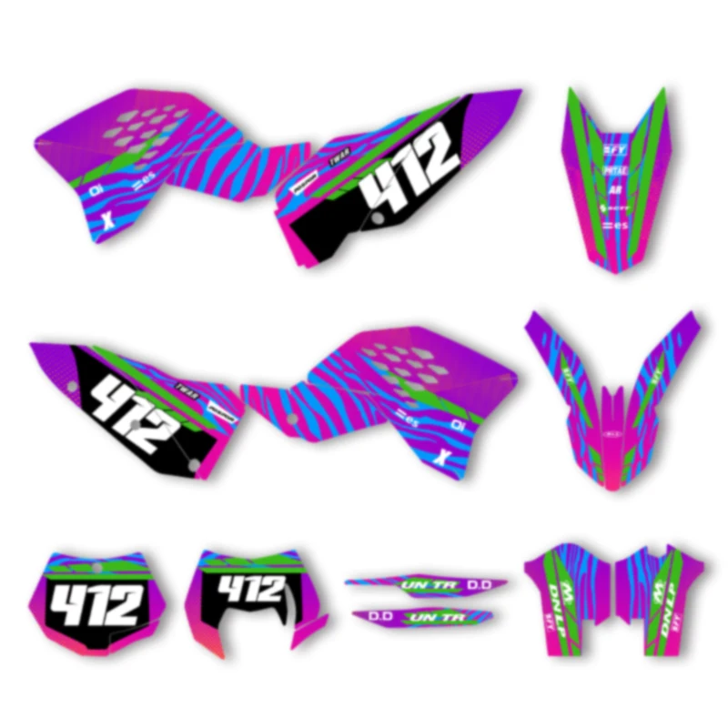 

DSMTECH Motorcycle Graphics Background Decal For KTM SX SXF 2007 2008 2009-10 EXC EXCF 125 250 300 450 2008 2009 2010-11 006