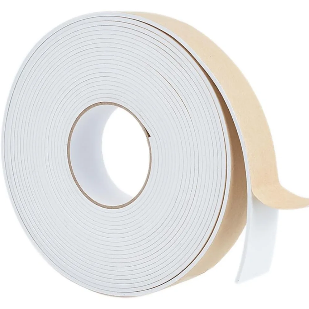 Strong Self Adhesive EVA Foam Tape for Doors and Windows Anti-Collision Weather Seal Strip White 4x0.3cm 10m/roll