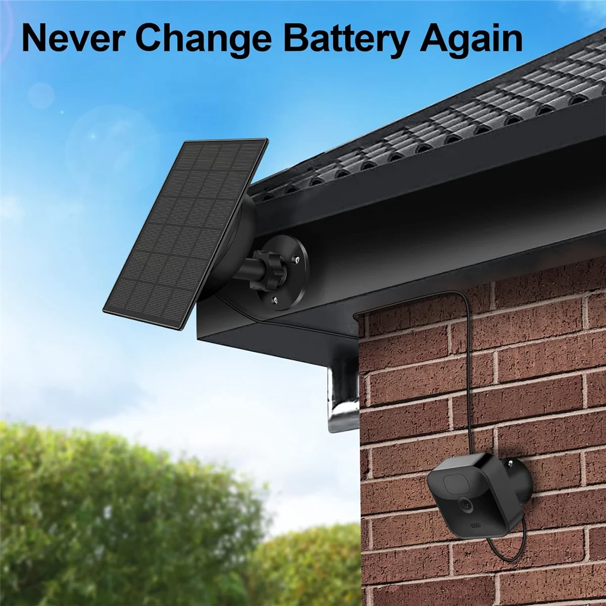 Panel Solar de 4W y 5V para cámara de seguridad, cargador Solar impermeable IP65 con soporte de 360 grados