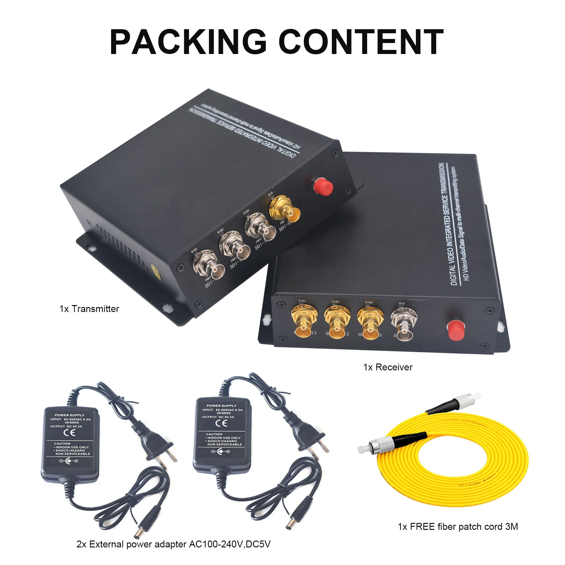 Imagem -05 - Hd-sdi Conversores Network Over Fiber Optic Bidi Mais Video Audio Extension Over Fiber Uncompressed For Broadcast Câmeras 4