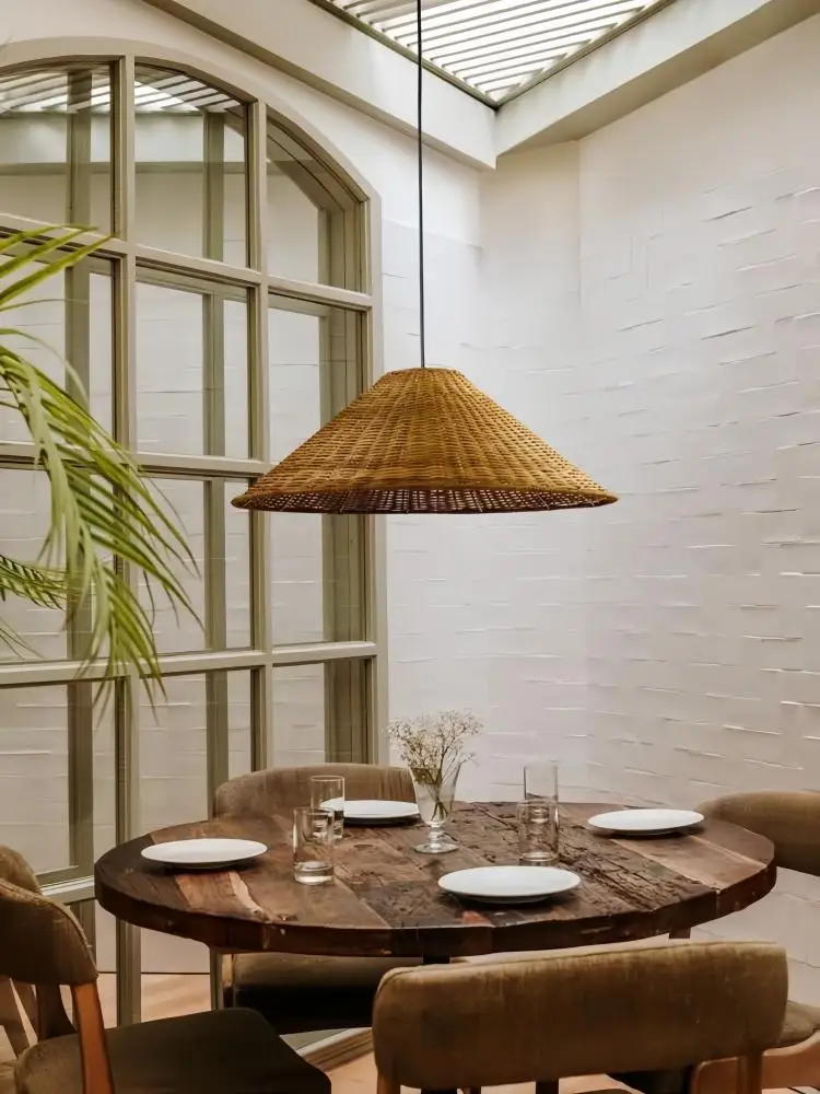 Vintage Rotan Hanglampen Met De Hand Gebreide Wicher Suspensie Home Decor Tafel Eetkamer Restaurant Keuken Hanglampen