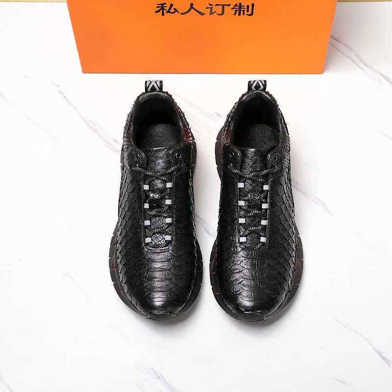 AuthenticRealLeatherMaleCasualBlackSerpentineSneakersSoftWalkingShoesGenuineExoticLeatherMenLace-upDrivingFlats-AliExpress322