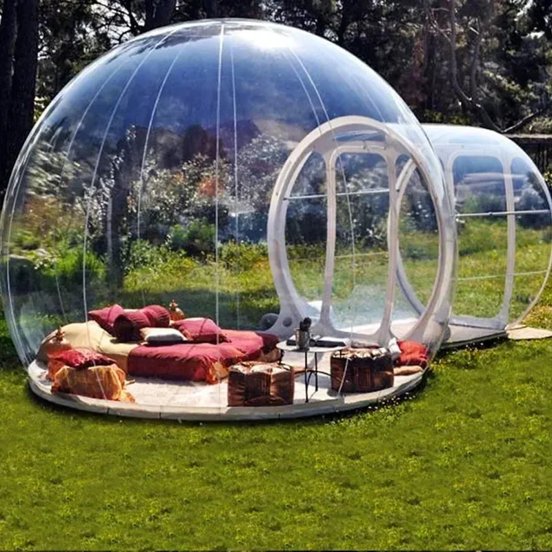 Outdoor Camping Inflatable Bubble Tent Large DIY Home Backyard Camping Rain And Windproof Cabin Transparent Tent