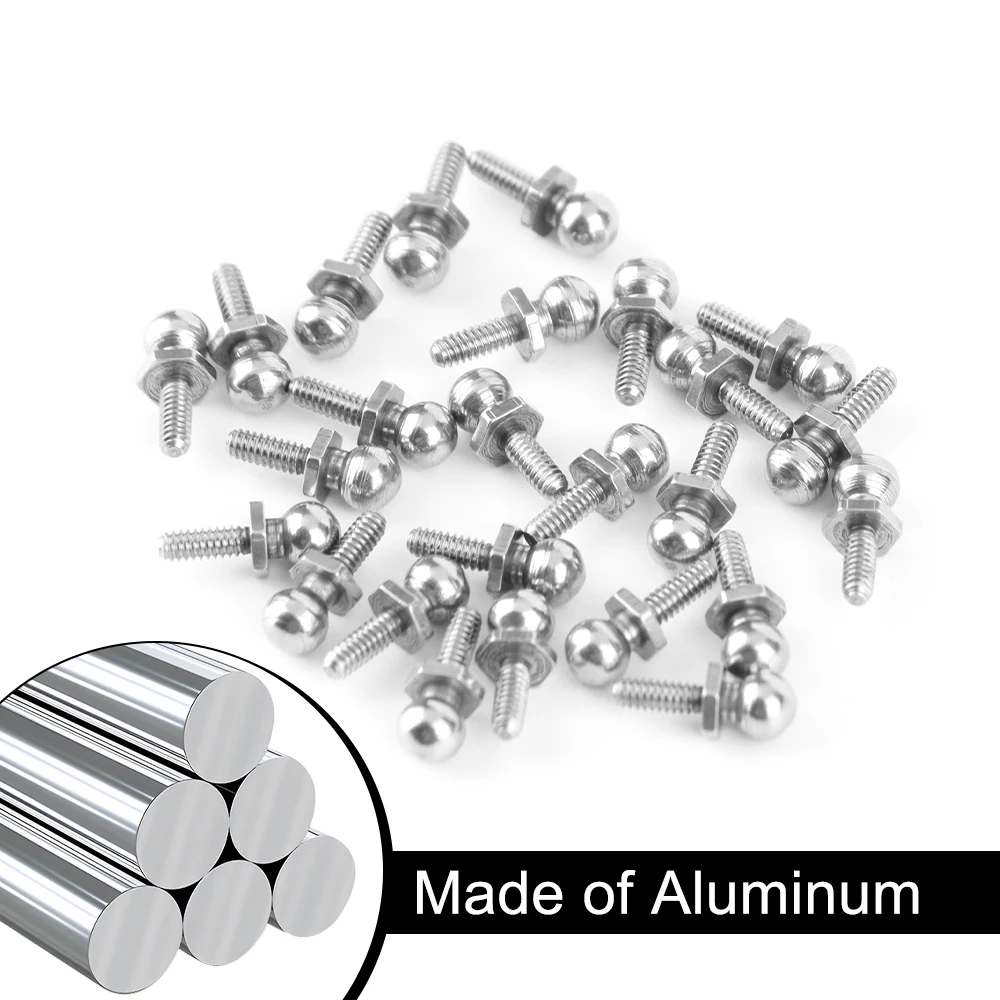 สกรูหัวบอล GLOBACT 25 ชิ้น สแตนเลส สำหรับ LOSI 1/24 Micro-B 1/28 Micro-T อะไหล่อัพเกรดรถบังคับวิทยุ