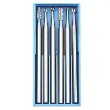 6 stks/set 2.35 Handvat Wolfraamstaal Graveerfrees Elektrische Holle Nieuwe 204 Threading Machine Olijf Kern Carving Cut 1.0-2.3mm