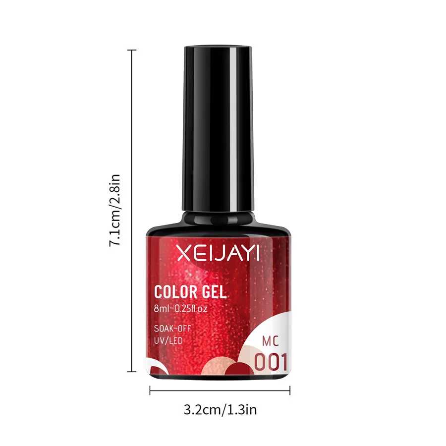 XEIJAYI-Verhéritage à Ongles en Gel D.lique, 7 Couleurs, Rouge, Rose, Émail, UV, LED, Semi-Continu, Paillettes, Art Professionnel pour Manucure