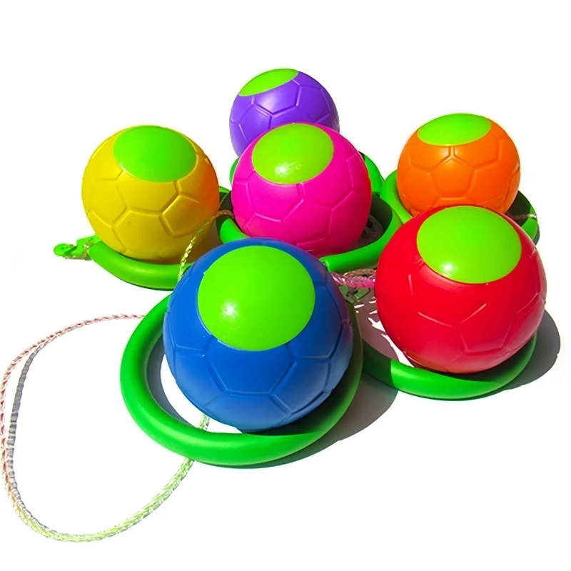 Skip Ball Outdoor Fun Toys Ball Übung Koordination und Kraft Reaktionstraining Swing Ball Balance Hop Klassisches Skipping-Spielzeug