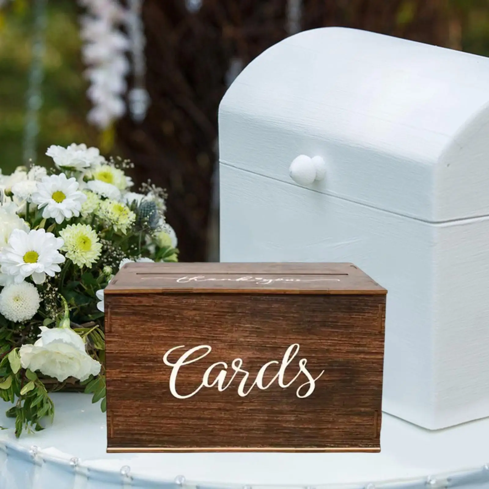 Wooden Card Holder Money Gift Box Container Case Storage Wedding Card Box for
