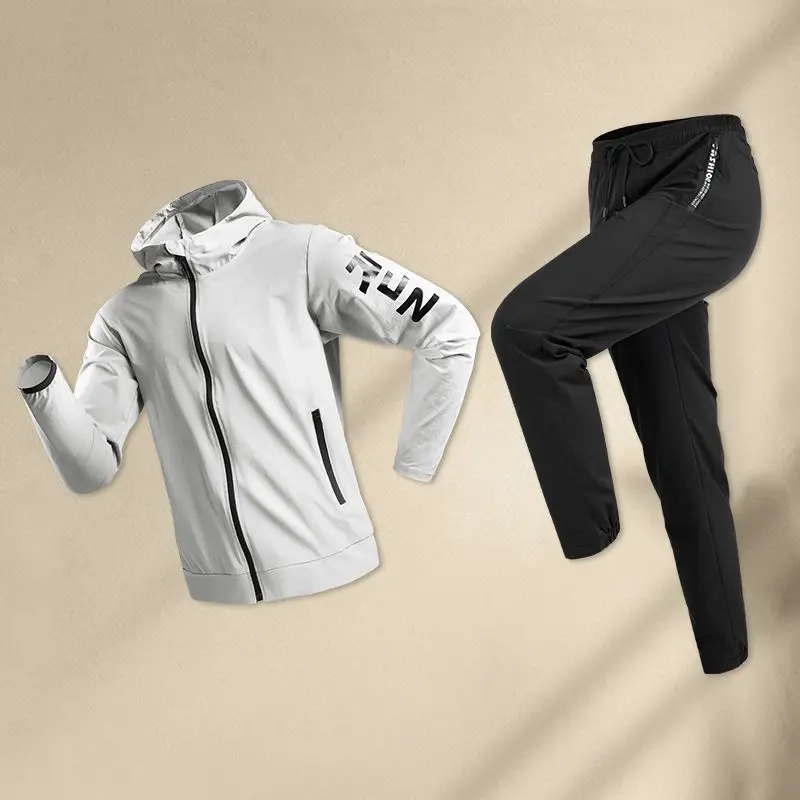 Men's Quick - Dry & Windproof Sportswear Set: Loose - Fitting for Running & Outdoor Activities