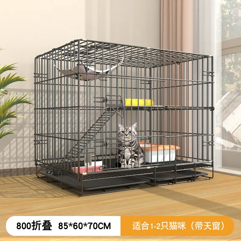Cat Cage Home Villa with Toilet Indoor Super Folding Cat House Small Cage Cat Nest image 6
