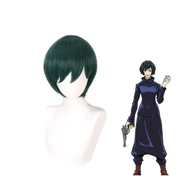 Anime Wig Cosplay Jujutsu Kaisen Mai Zenin Black Multi-color Costume Hair Replacement Wigs For Girl Boy Party Halloween Christma