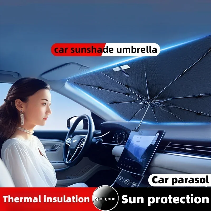 

Car windshield sunshade umbrella, protecting the dashboard from sunlight, foldable suitable for various Car Accessories