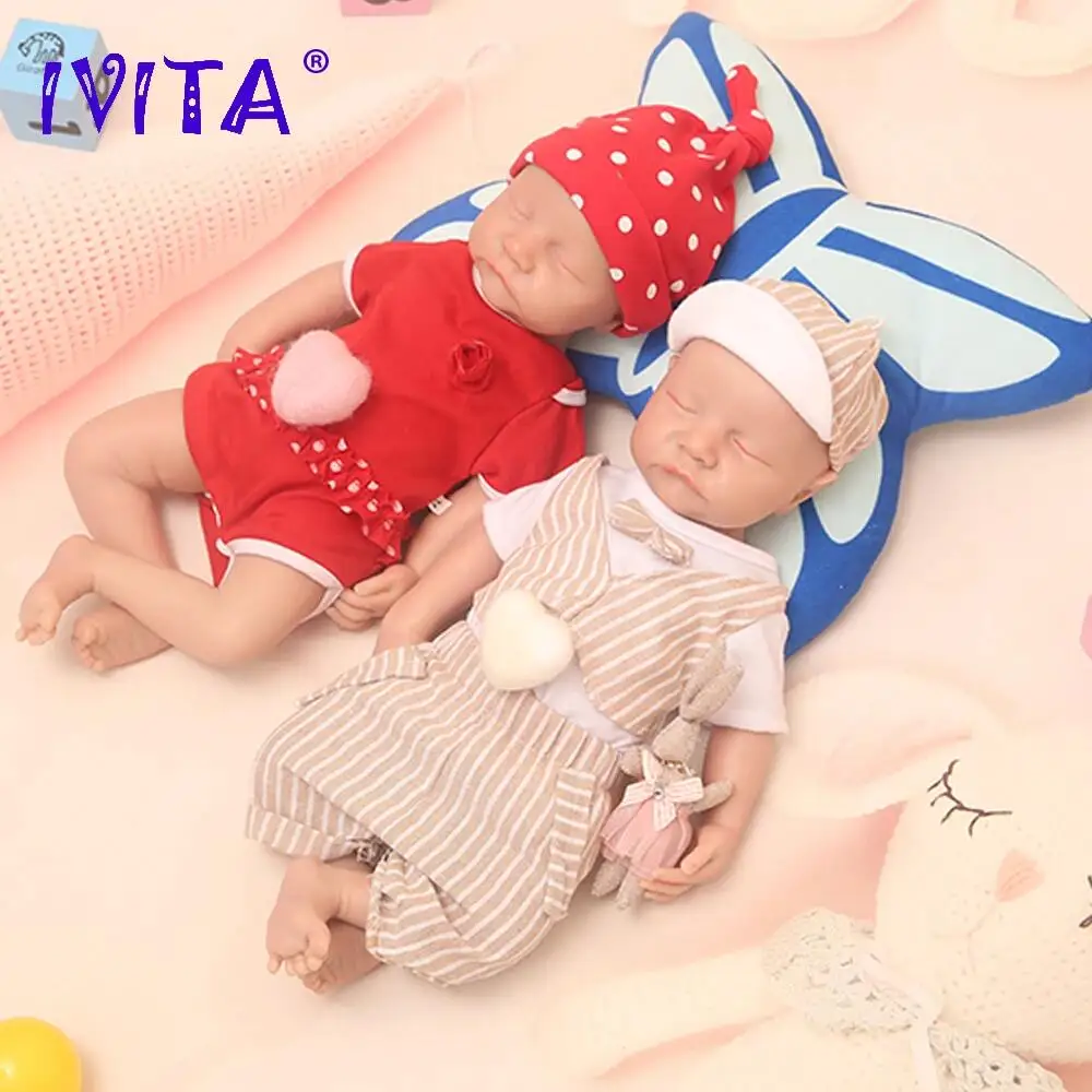 IVITA Versand aus Spanien: 100% Vollsilikon Reborn-Babypuppen, Lebensecht Bemalte Realistische Neugeborenen-Babypuppen Spielzeug – Detail 17