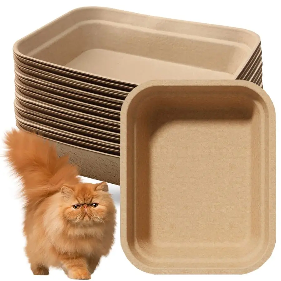

Pack Disposable Litter Boxes for Cats Paper Litter Tray Travel Toilet Cat Litter Box for Indoor Outdoor for Cat, Hamster, Guinea