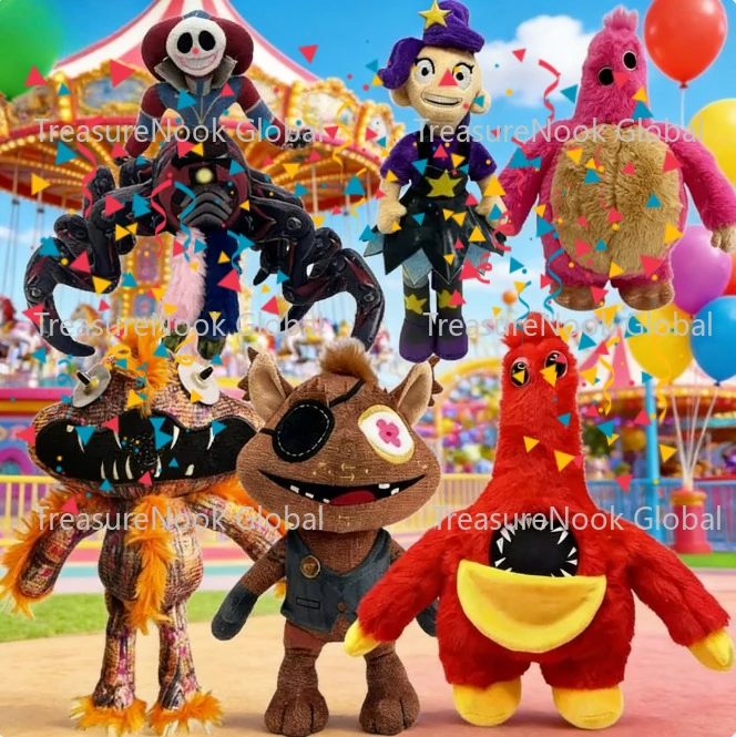 

Плюшевая игрушка-монстр с большим ртом, 25 см, оранжевая, из меха, тканевая кукла, персонаж из игры, подарок на День защиты детей, праздничный подарок