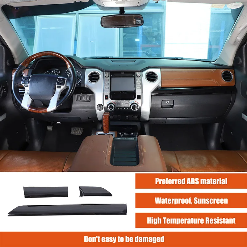 

Для Toyota Tundra 2014-2021 приборная панель внутренние автомобильные аксессуары ABS фортепиано черный (левый пептид)