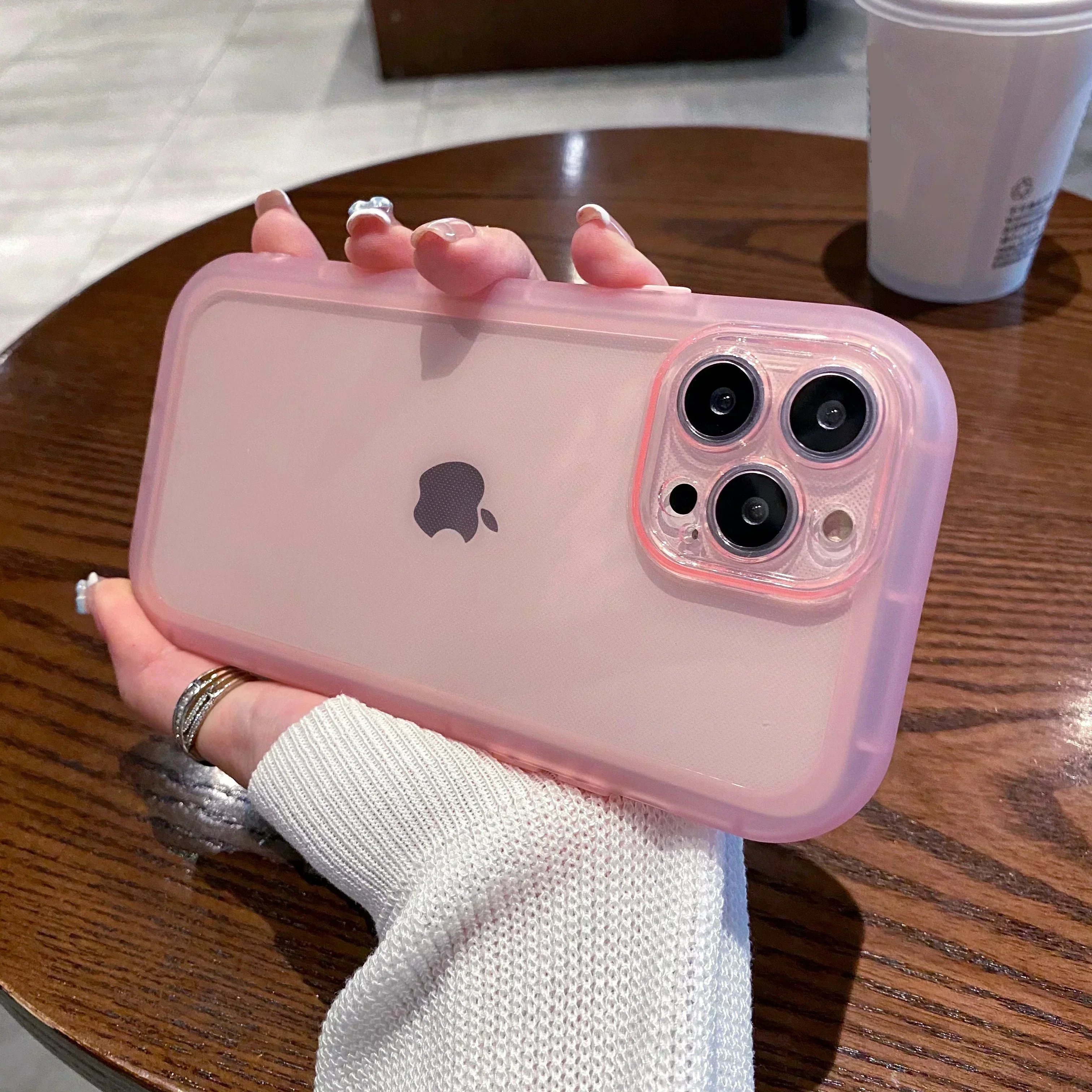 Противоударный прозрачный чехол-бампер для телефона для iPhone 15 14 13 Pro 11 12 Pro Max XR X, прозрачный цветной силиконовый защитный чехол для камеры