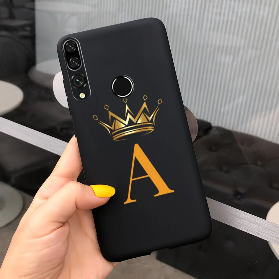 For Huawei Y9 Prime Y9S 2019 Case Cute Letters Crown Matte Soft Silicone Back Cover For Huawei Y9 Y 9 Y9Prime 2019 STK-L21 Funda