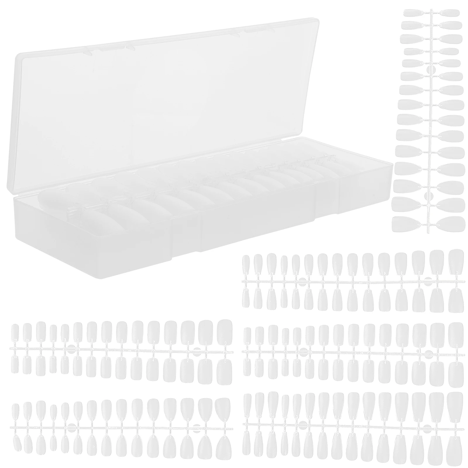 

300pcs Short Full Cover Fake Nails Artificial Fingernails Water Resistant Detachable Nail Patches Glossy Tips Party Cosplay