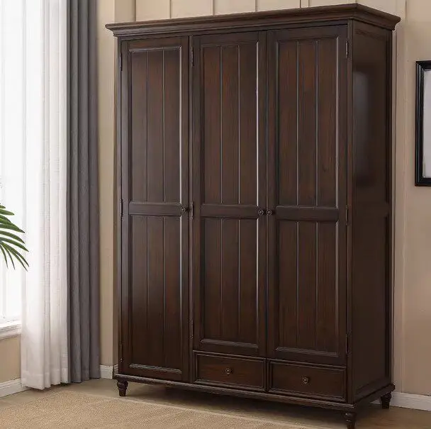 

PYJ American country retro solid wood European antique double door high-end bedroom wardrobe