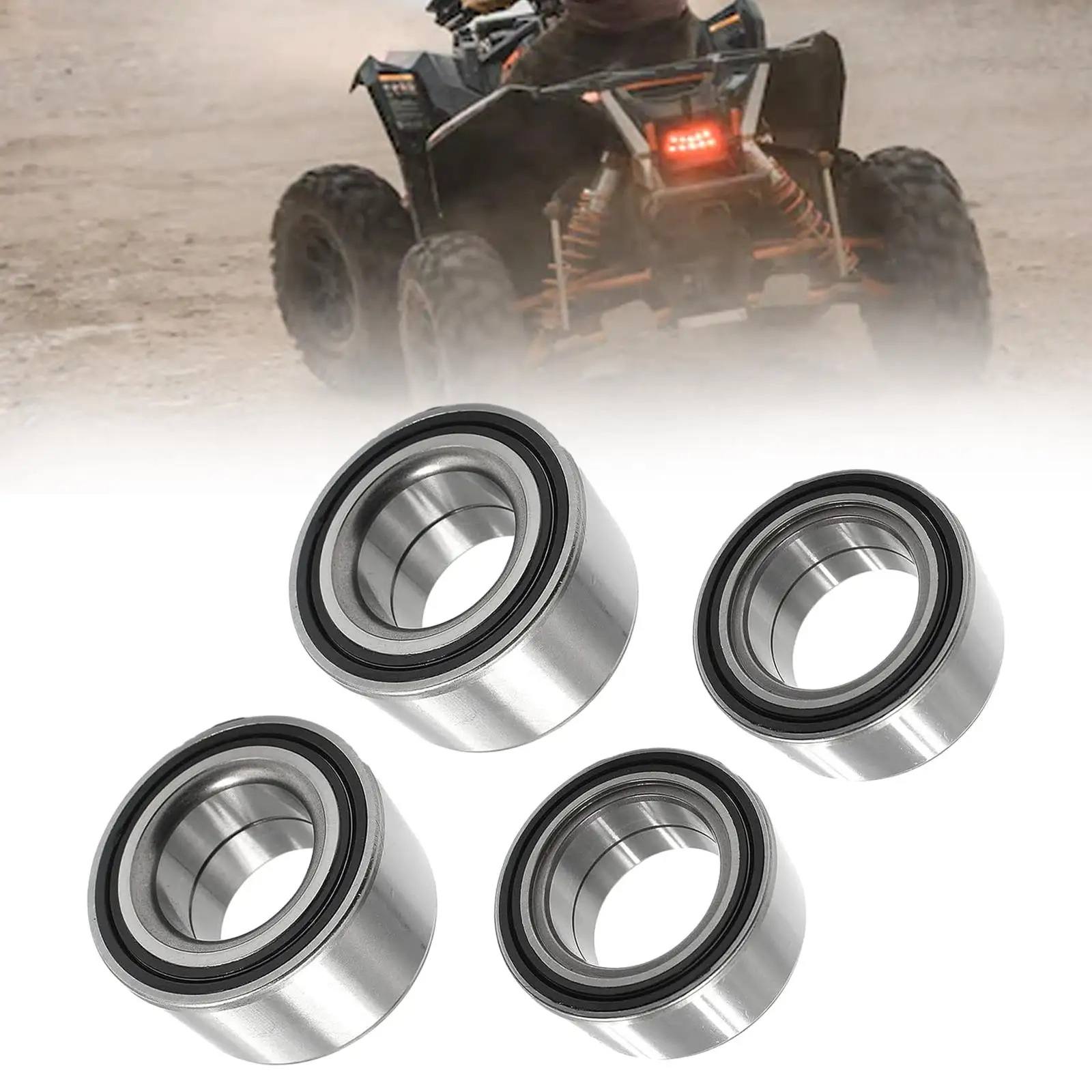 4 Pieces Replacement Front and Rear Wheel Bearings 3514627 for Polaris