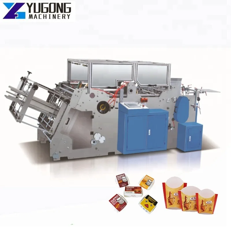 New Design Fast Food Container Lunch Box Production Making Machine Pizza Box Machine Automatic Fried Chicken Box Machine