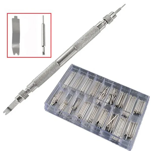 

360pcs Stainless Steel Watch Band Spring Bars 8-25mm Link Pins Remover Repair Tool Set Silver Accessories