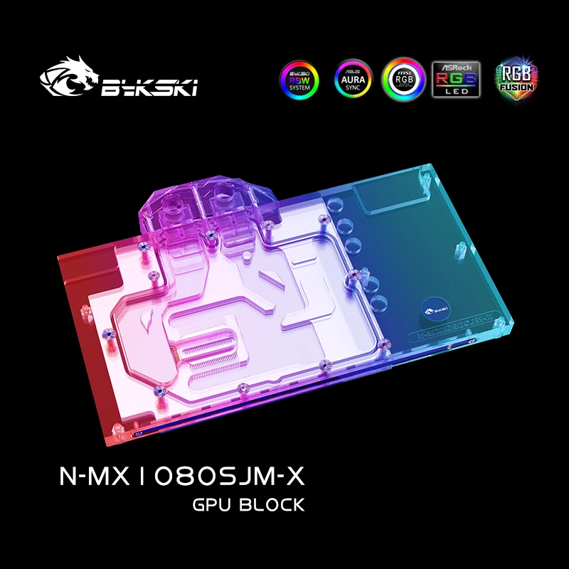 Imagem -04 - Bykski-placa Gráfica de Capa Completa Bloco de Água Uso para Palit Maxsun Xenon Gtx1080 Super Jetstream 8g Gtx1070ti Gamerock 8g Rgb