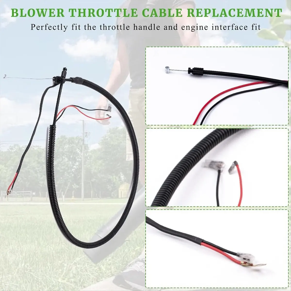 Y17A Throttle Cable Assembly 291899001 for RY38BP Backpack Blower Patio Lawn Garden Leaf Blowers Tool