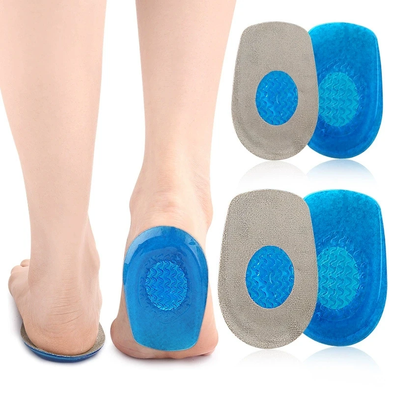 1/2Pairs Silicone Gel Insoles Heel Cushion for Feet Soles Relieve Foot Pain Protectors Spur Support Shoes Pad Feet Care Inserts