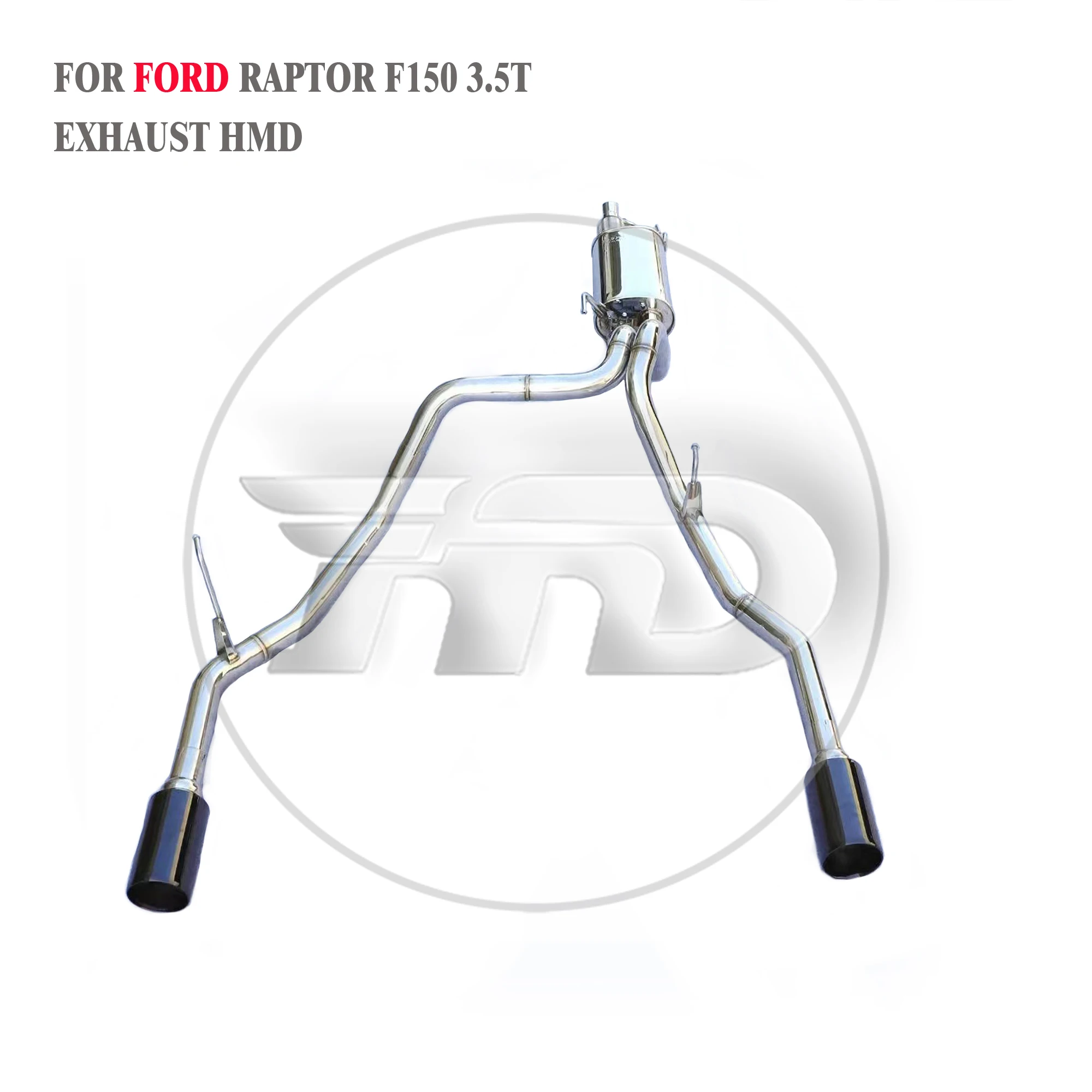 

High Quality Catback For Ford Raptor F150 3.5T Stainless Steel Exhaust System Electronic Valve Muffler Tips Non-destructive Inst