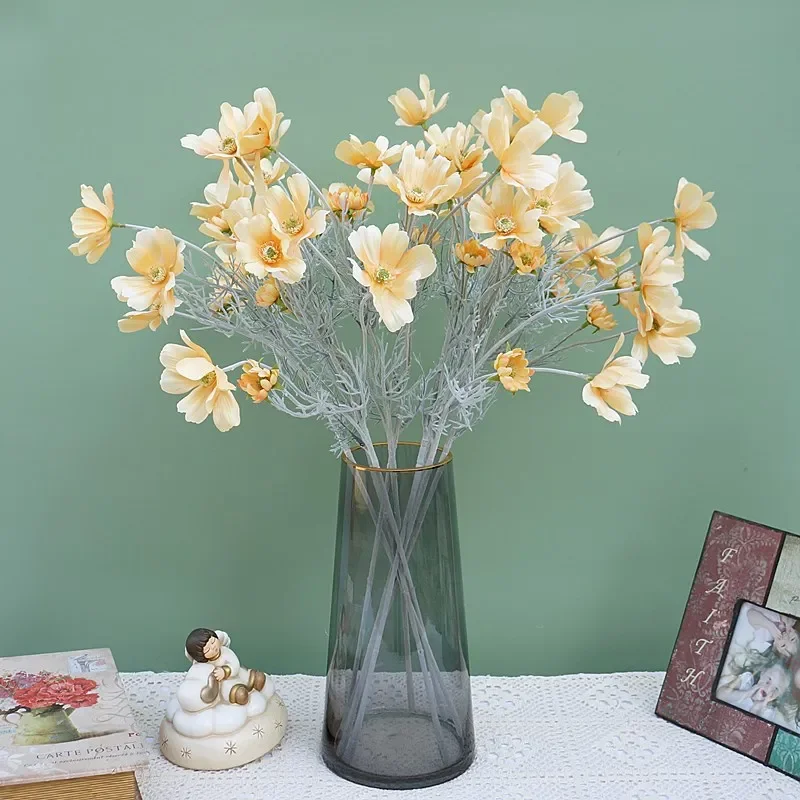 6 Head Gesang Artificial Flowers Cosmos Flower Home Living Room Decor Ornaments Flower Decor Decoracion Para El Hogar